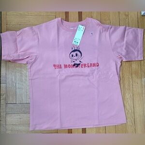 Uniqlo x Pop Mart “The Monsters” Labubu T-Shirt in Pink, Size XL.